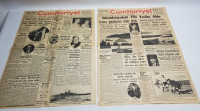 1940-1941 TARİHLİ İKİ ADET CUMHURİYET GAZETESİ