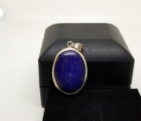 LAPİS TAŞLI ÖZEL YAPIM GÜMÜŞ KOLYE UCU