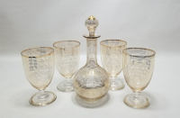 ÜZERİ ALTIN VARAKLI NADİR ÇEŞM-İ BÜLBÜL ŞERBET TAKIMI