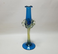 ÜFLEME CAMDAN MAMUL ANTİKA FIRFIRLI CAM MUMLUK