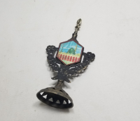 KABE-İ ŞERİF GÖRSELLİ ANTİKA MASA AYNASI