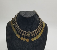 TURKUAZ TAŞLI OSMANLI DÖNEMİ GÜMÜŞ GERDANLIK - GIDIKLIK