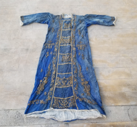 OSMANLI DÖNEMİ İPEK KADİFE BİNDALLI ELBİSE