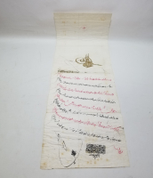 2. ABDÜLHAMİD HAN TUĞRALI BÜYÜK BOY EL YAZMA FERMAN