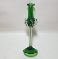 ÜFLEME CAMDAN MAMUL ANTİKA FIRFIRLI CAM MUMLUK