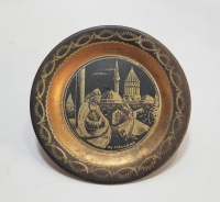 HZ MEVLANA GÖRSELLİ ANTİKA BAKIR DUVAR TABAĞI