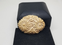 OSMANLI DÖNEMİ EL YAPIMI LÜLE TAŞI BROŞ