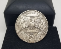 HATIRA AMAÇLI YAPILMIŞ YAKIN DÖNEM KAYIK BASKI GÜMÜŞ KAPLAMA 1 DOLAR