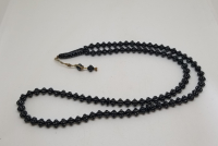 SİKKE FORMLU YAPILMIŞ GÜMÜŞ VARAKLI ÇOK NADİR BEYKOZ TEKKE İŞİ ZİKİR - NAMAZ TESPİHİ