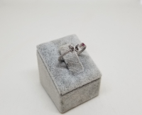 KELEBEK FORMLU YAKUT VE ELMAS TAŞLI ÖZEL YAPIM YÜZÜK