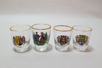 ÜZERİ ALTIN VARAKLI ANTİKA SHOT BARDAĞI LOTU