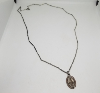 GÜMÜŞ ZİNCİRLİ ANTİKA VAFTİZ KOLYESİ