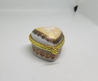 ÜZERİ YAZILI ANTİKA PORSELEN MÜCEVHER KUTUSU