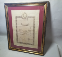 OSMANLICA İSTİKLAL MADALYASI BERATI
