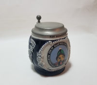 ANTİKA KAPAKLI PORSELEN TANKART - BİRA BARDAĞI