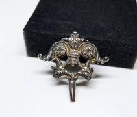 KABARTMA İŞÇİLİKLİ OSMANLI DÖNEMİ GÜMÜŞ SAÇ TOKASI