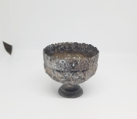 ÜZERİ AY YILDIZ FİGÜRLÜ OSMANLI DÖNEMİ TUĞRALI GÜMÜŞ FİNCAN ZARFI