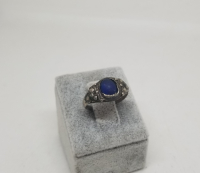 ÜZERİ DOĞAL TAŞLI OSMANLI DÖNEMİ SİVRİHİSAR YAPIMI GÜMÜŞ YÜZÜK