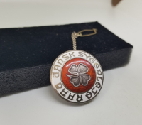 ÜZERİ MİNE İŞÇİLİKLİ ANTİKA GÜMÜŞ AVRUPA ROZET