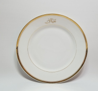 OSMANLI DÖNEMİ ALTIN VARAKLI KİŞİYE ÖZEL YAPILMIŞ PORSELEN TABAK