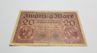 1918 YILI ALMAN 20 MARK BANKNOT PARA