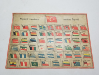 CUMHURİYET BAŞLARI ÜLKE BAYRAKLARINI GÖSTERİR PANO