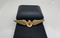 ÜZERİ MİNE İŞÇİLİKLİ ANTİKA TÜRK HAVA YOLLARI ROZET