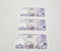 ÇOK YÜKSEK KONDİSYONDA SIRALI SERİ NUMARALI 3 ADET 7. EMİSYON 1. TERTİP - 1000 TÜRK LİRASI-