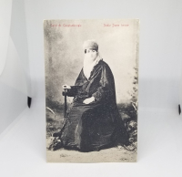 PEÇELİ TÜRK KADINI KONULU NADİR OSMANLI DÖNEMİ KARTPOSTAL