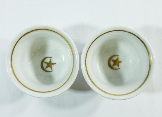 OSMANLI DÖNEMİ AY YILDIZLI BİR ÇİFT ZARF FİNCANI