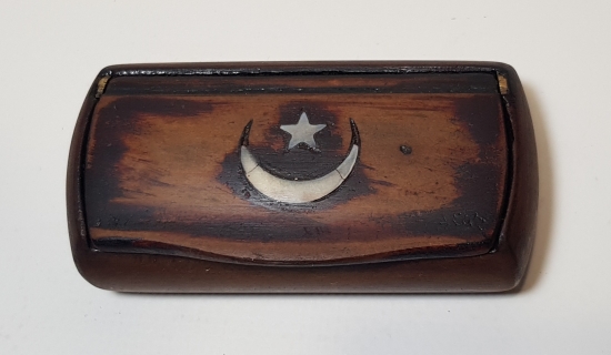 OSMANLI DÖNEMİ SEDEF AY YILDIZ SÜSLEMELİ ENFİYE KUTUSU