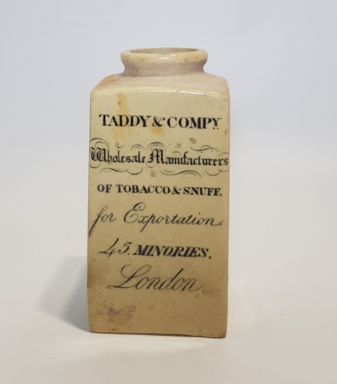 OSMANLI DÖNEMİ TADDY & COMPY ENFİYE ŞİŞESİ 