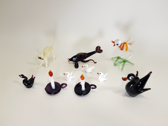 10 ADET MURANO CAM BİBLO