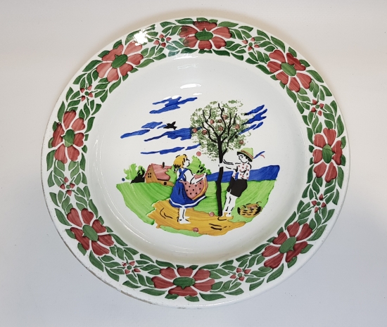 1900'LERDEN EL BOYAMA NADİR PORSELEN TABAK