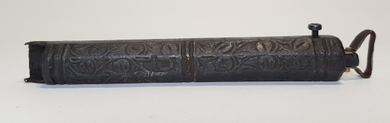 OSMANLI DÖNEMİ NADİR FORMDA İŞLEMELİ BARUT ÖLÇEĞİ