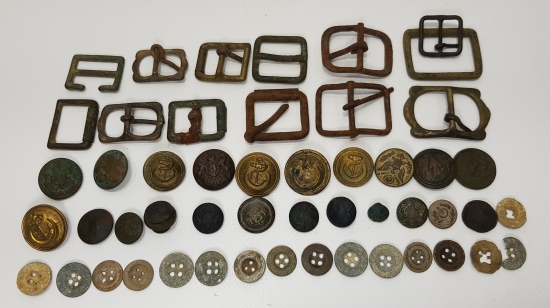 1. DÜNYA SAVAŞI DÖNEMİ DÜĞME VE KEMER TOKALARINDAN OLUŞAN ASKERİ LOT
