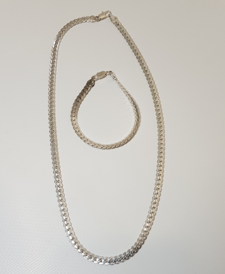 GÜMÜŞ KOLYE VE BİLEKLİK TAKIMI