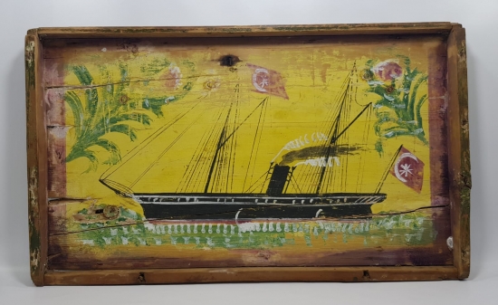 OSMANLI DÖNEMİ GEMİLİ SANDIK KAPAĞI