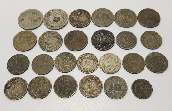 SULTAN MEHMED REŞAD DÖNEMİ 25 ADET NİKEL PARA