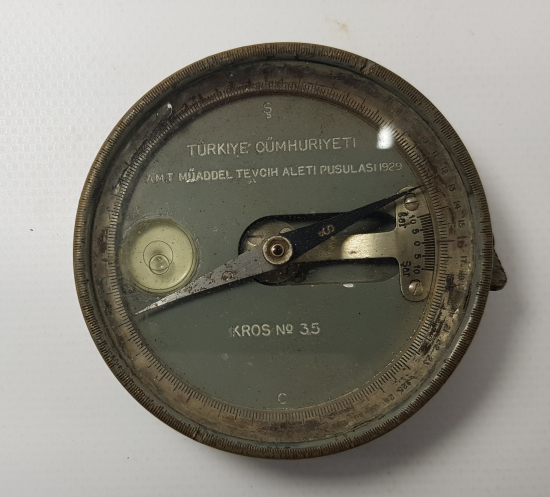 1929 TÜRKİYE CÜMHURİYETİ AMT MÜADDEL TEVCİH ALETİ PUSULASI 