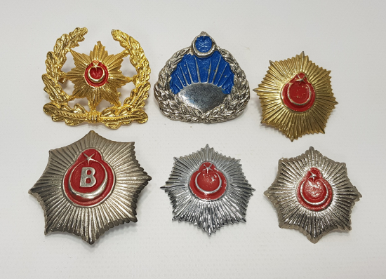 6 ADET BEKÇİ KOKART VE ROZET LOTU 