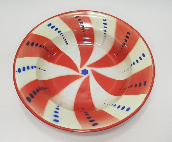 ÇARKIFELEK MOTİFLİ OSMANLI DÖNEMİ EMAYE TABAK