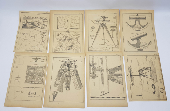 TOPOĞRAFYA İLE İLGİLİ OSMANLICA 8 ADET LEVHA