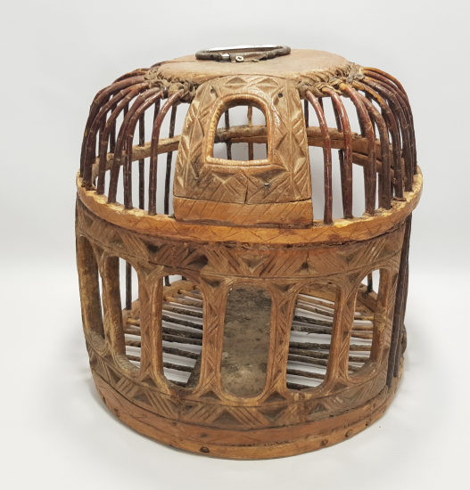 OSMANLI DÖNEMİ İŞLEMELİ AHŞAP KEKLİK KAFESİ