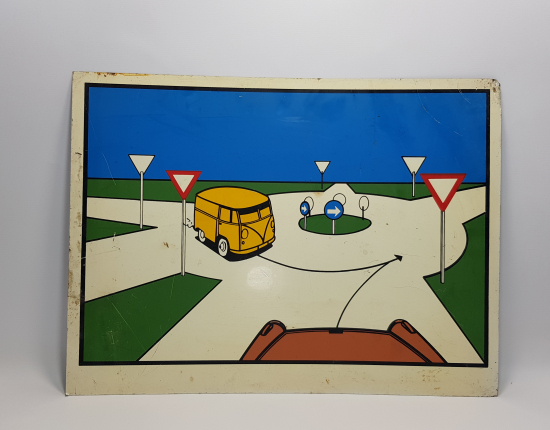 1970's TRAFİK EĞİTİM TABELASI 