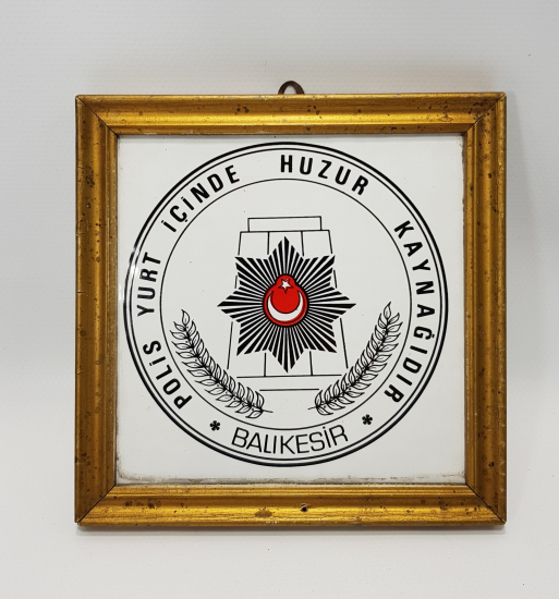 SERAMİK ÜZERİ EL BOYAMA POLİS AMBLEMİ