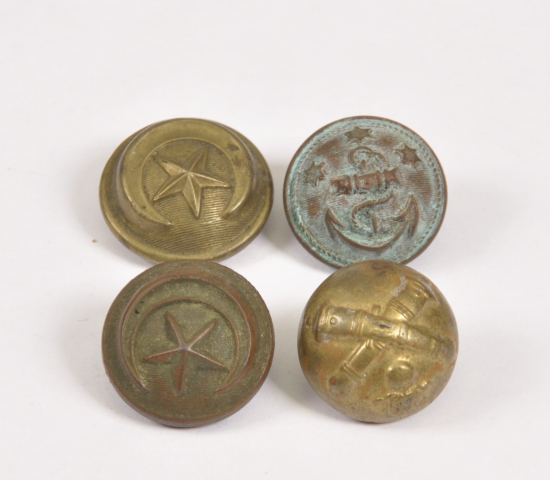 OSMANLI DÖNEMİ 4 ADET SUBAY DÜĞMESİ 