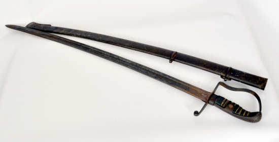 OSMANLI DÖNEMİ OSMANLICA DAMGALI ÇOK NADİR SÜVARİ KILICI 