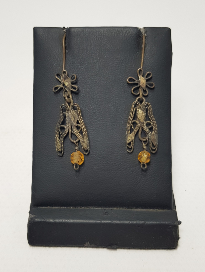 CUMHURİYET İLK DÖNEM BİR ÇİFT GÜMÜŞ KÜPE 