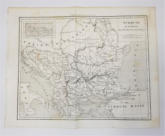 1840'LAR OSMANLI DEVLETİNİN AVRUPA TOPRAKLARI HARİTA GRAVÜR 